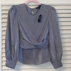 NWT Express Gray Blouse XS